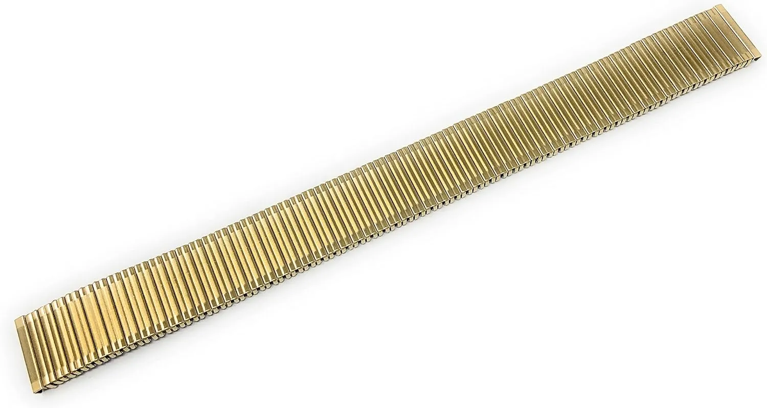 Ladies Metal Stretch Strap - Compatible with farce Traditional and Smart Watches Bandini Womens 16mm Stainless Steel Stretch Metal Replacement Expansion Watch Band, 