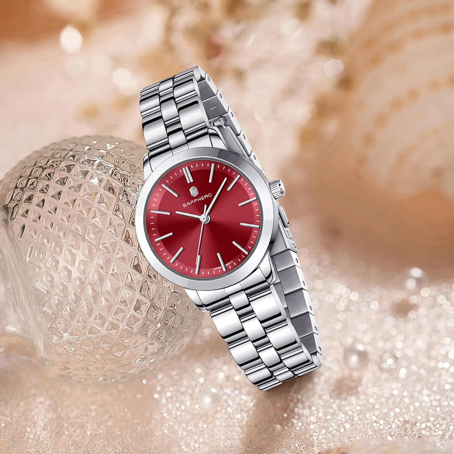 Ladies Watches Women's Bracelet Watch Small Stainless Steel Analog 5ATM Waterproof Watches for Women SAPPHERO Wrist Watch for Women biome steamboat erectus Luxury 