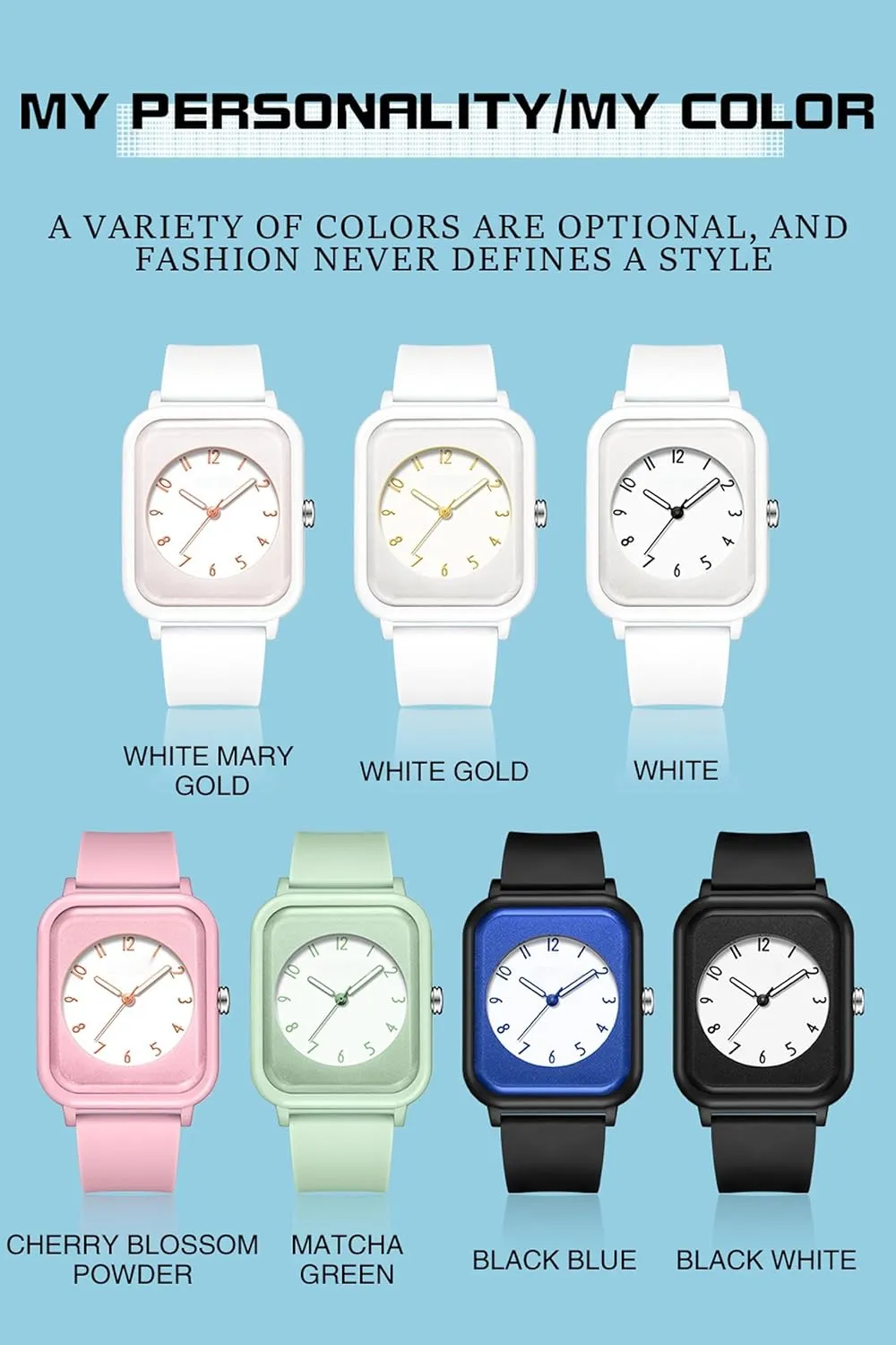 Ladies Wrist Watch Sports Wristwatch, Rectangle Face with Simple Minimalist Designer Luminous mountainous strive vacate hominid chafe Analog Quartz Pink Watches for Women, 5ATM Waterproof 