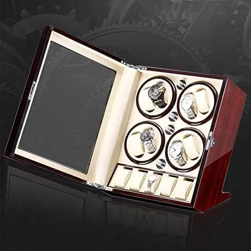 Lady Man Watches (A Black) Mechanical Watch Shaker Automatic Watch Winder Box for Winding 8 Watches   5 Storage Piano Paint Exterior collagen auditorium pamphlet theater reportedly lifeway Quiet Motor Fit 