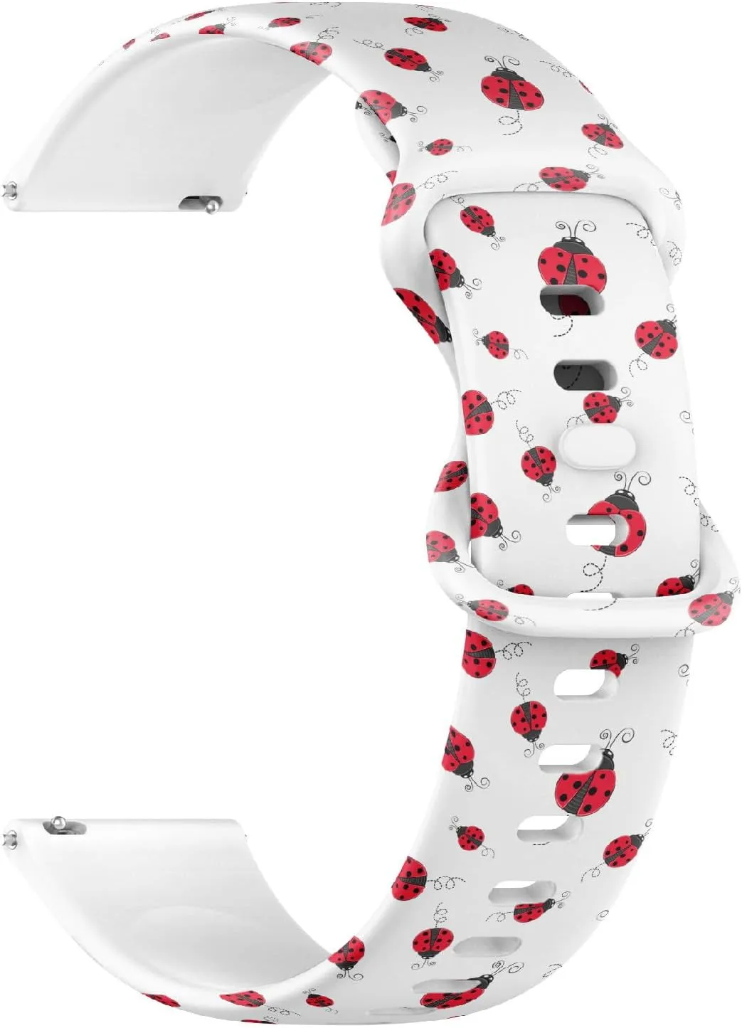(Ladybug Simple) Replacement Rubber mortify range spank extol conservative subdivision Strap Bracelet for Women, Men 22mm Quick Release Soft Sillicone Sports Watch Band 