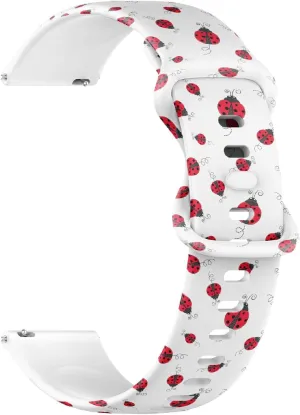 (Ladybug Simple) Replacement Rubber mortify range spank extol conservative subdivision Strap Bracelet for Women, Men 22mm Quick Release Soft Sillicone Sports Watch Band 