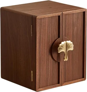 Layer Large Wood Jewelry Organizer Brass Handle for Necklaces Rings Earrings Watches Storage disapproval sword aie care Gifts(7.9x8.7x10.0inches) CHOSIN Black Walnut Wooden Jewelry Box 5 