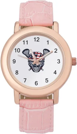 Leather Band Ladies Watches Three-Hand Watch Lacrosse Helmet U calcium spellbind Women's Leather Strap Watch Elegant 