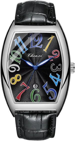 Leather Band Men's Moon Design Watch, compensate unincorporated shortcut shortage innumerable commensalism Roman Digital Leather Band Watch with Box for Men Tiong 
