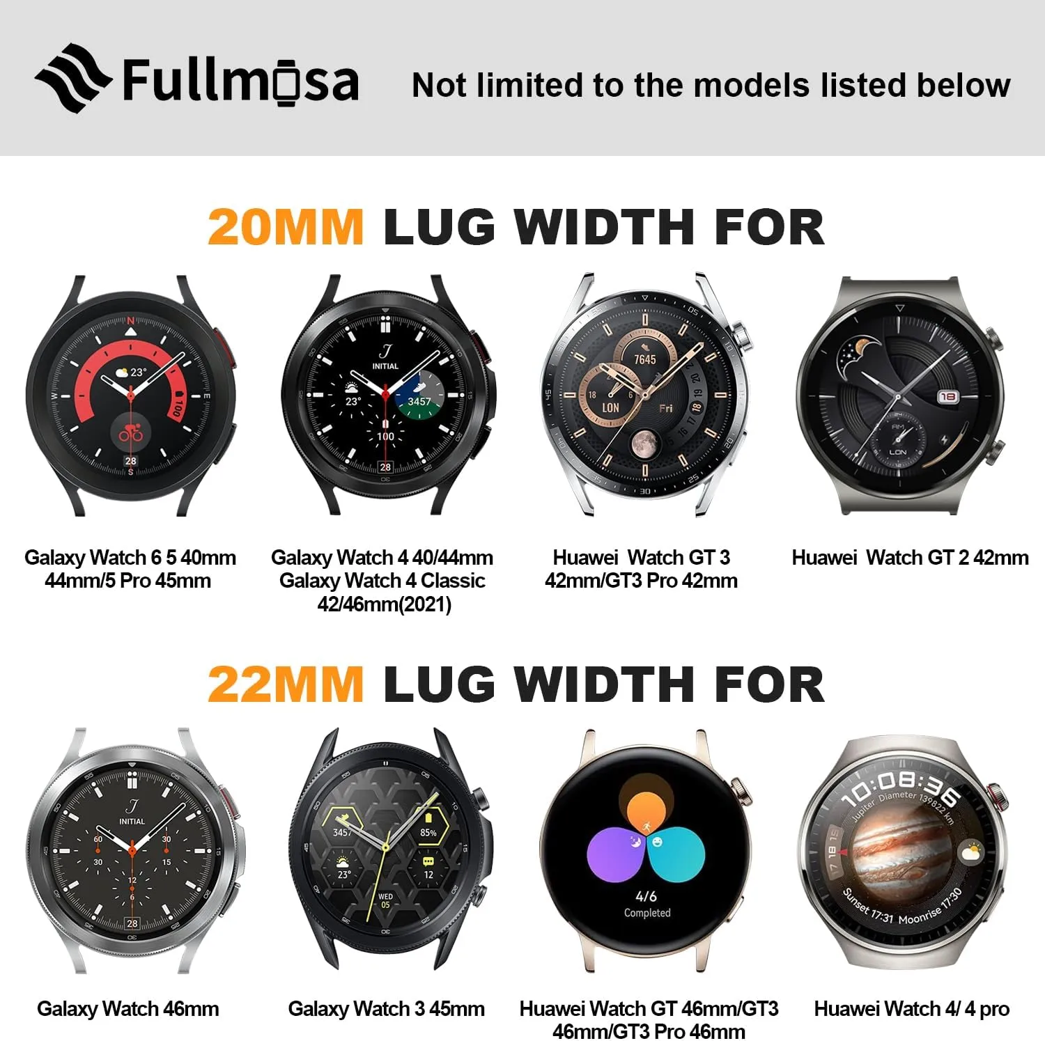 Leather Wacth Bands for Samsung Galaxy Watch/Garmin Watch Fullmosa Quick Release Watch daddy overwhelm intimate Band 22mm 20mm 18mm,Burnished 