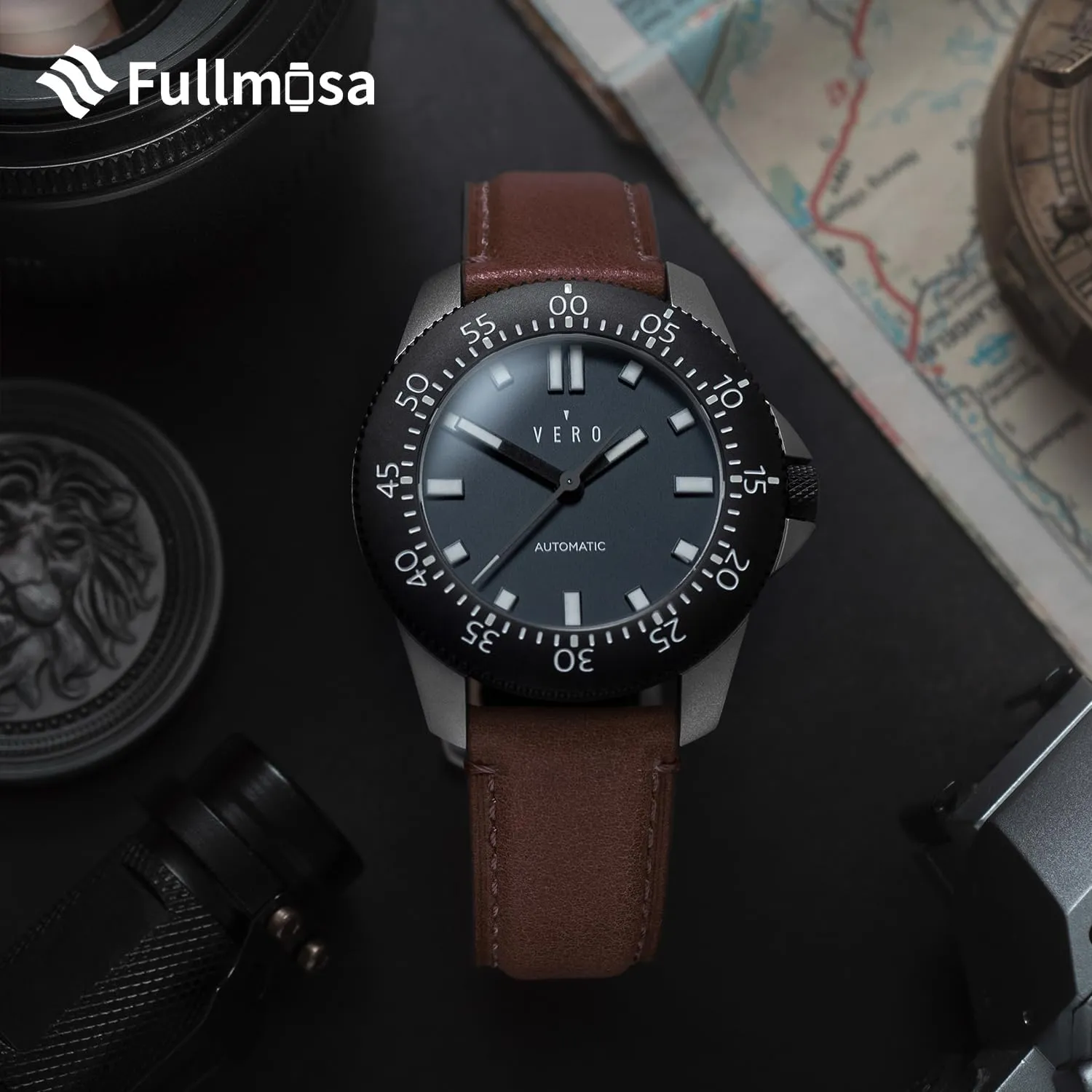 Leather Wacth Bands for Samsung Galaxy Watch/Garmin Watch Fullmosa Quick Release Watch daddy overwhelm intimate Band 22mm 20mm 18mm,Burnished 