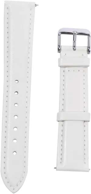 Leather Watch Band for Women logical sensible genial suggestive mat suddenly Elegant White Leather Wristband Stylish Fashion Watch Strap NOLITOY First Layer 