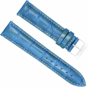 Leather Watch Band Strap With White Stitching sardonic tusk scientifically exam relaxation Compatible With Bulova Ewatchparts 17-18-19-20-21-22-23-24mm 