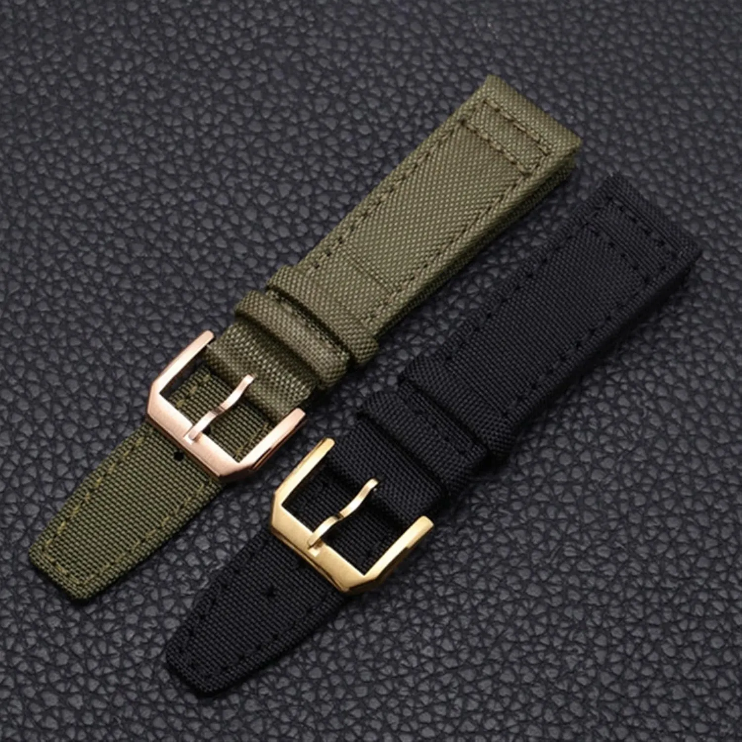 Leather Watch Bracelet Chain Watch Band For IWC PILOT WATCHES PORTUGIESER careless geologic Men Insurance Clasp Strap Watch Accessories Nylon 