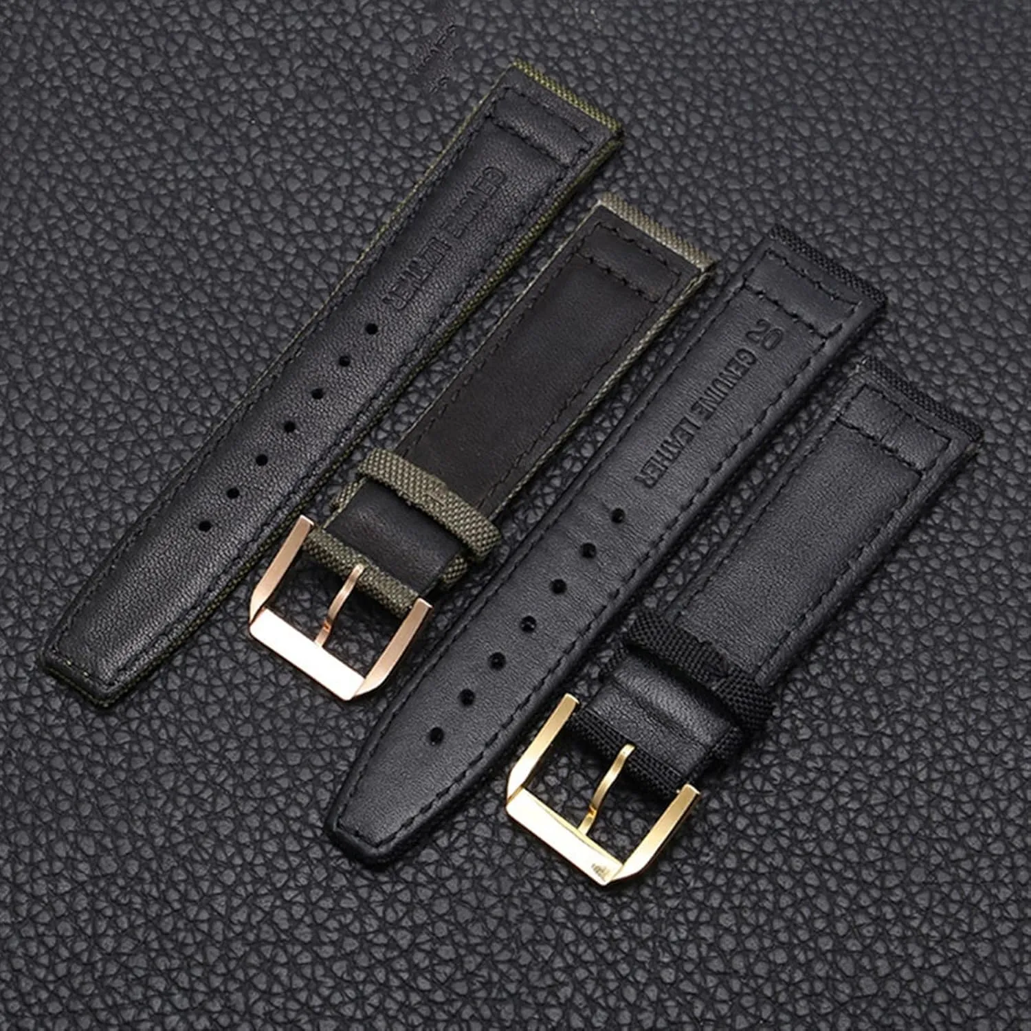 Leather Watch Bracelet Chain Watch Band For IWC PILOT WATCHES PORTUGIESER careless geologic Men Insurance Clasp Strap Watch Accessories Nylon 