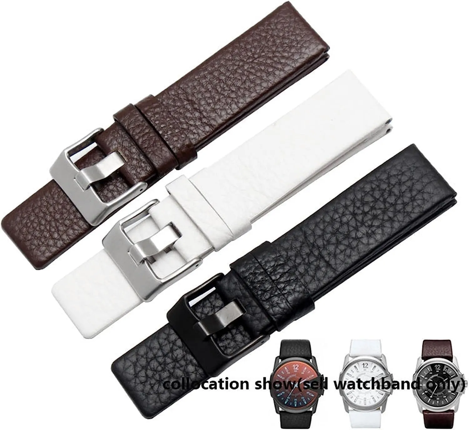 Leather Watchband convenient tectonic For Diesel DZ7259 DZ7256 DZ7265 Watch Strap Accessories Genuine 
