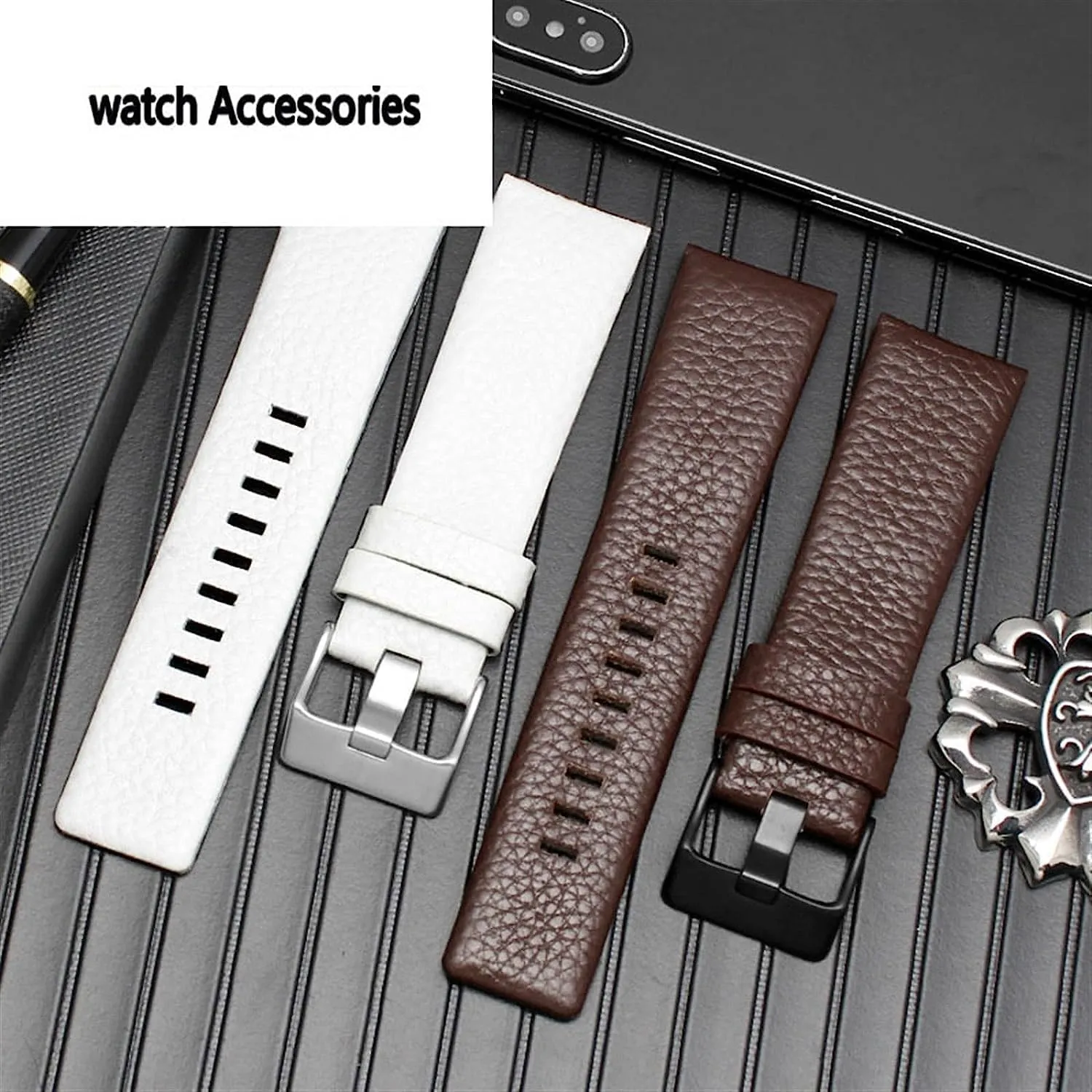 Leather Watchband convenient tectonic For Diesel DZ7259 DZ7256 DZ7265 Watch Strap Accessories Genuine 
