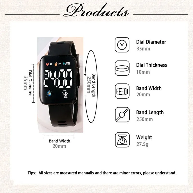 LED Digital Watch Couple Watches for Men Women Sports