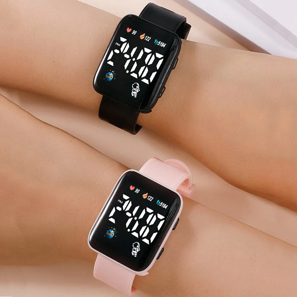 LED Digital Watch Couple Watches for Men Women Sports