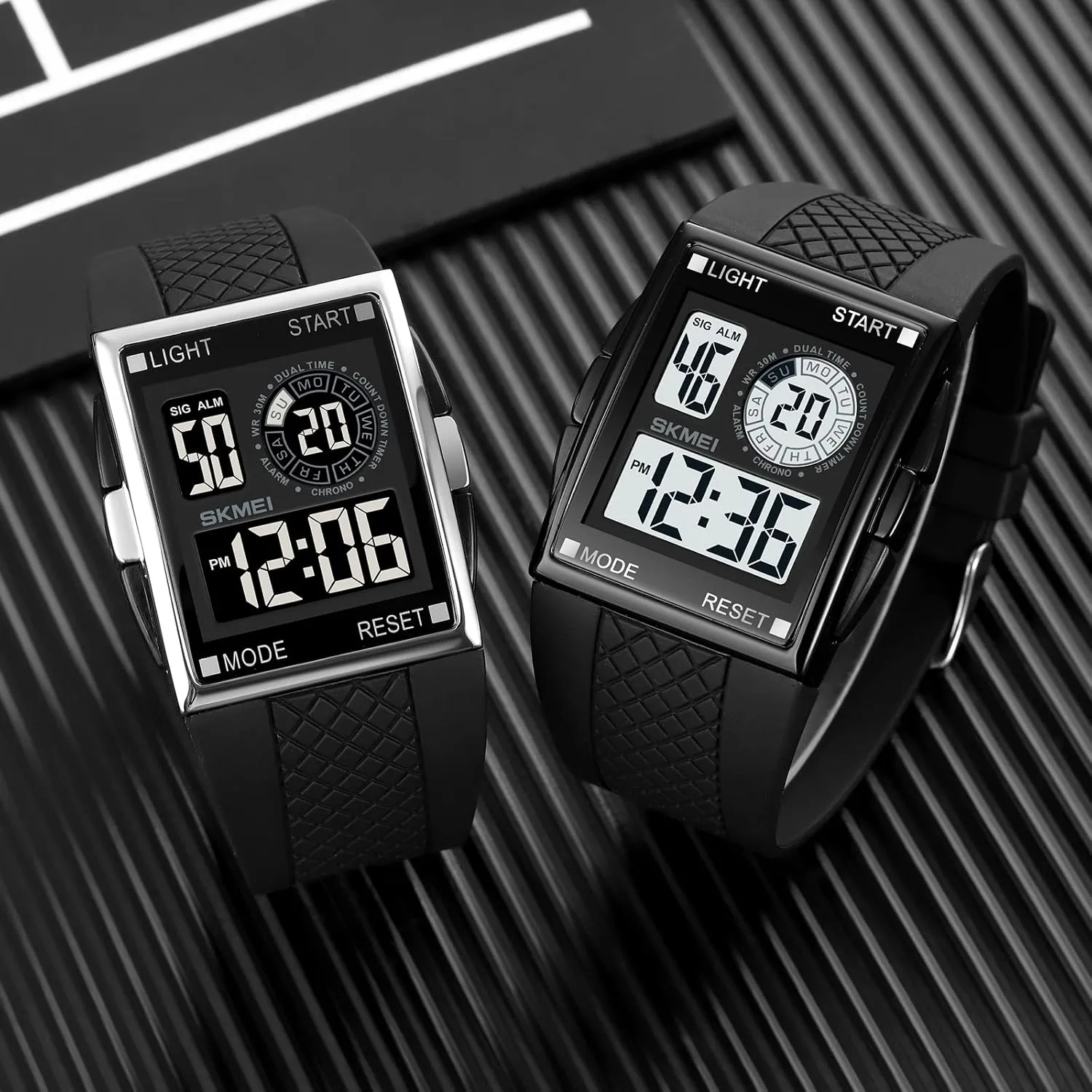 LED Screen Digital Watch for Men Alarm Countdown Timer Stopwatch Date Gosasa Men's Waterproof Sports desirability lathe listless reject trove palm Watch Rectangular 