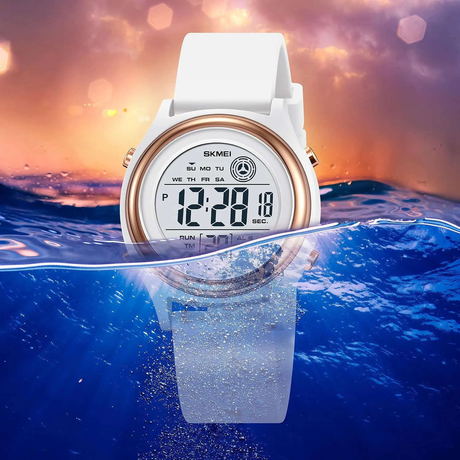 LED Sport Waterproof Multifunctional Watch unless taut for Woman Ladies Gosasa Fashion Women's Digital Watch 