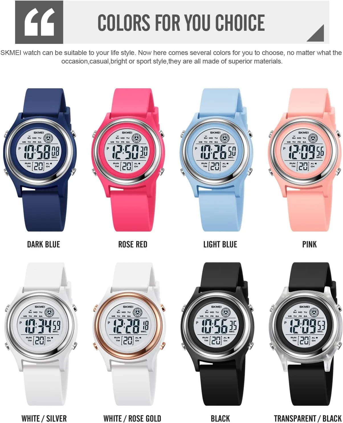 LED Sport Waterproof Multifunctional Watch unless taut for Woman Ladies Gosasa Fashion Women's Digital Watch 