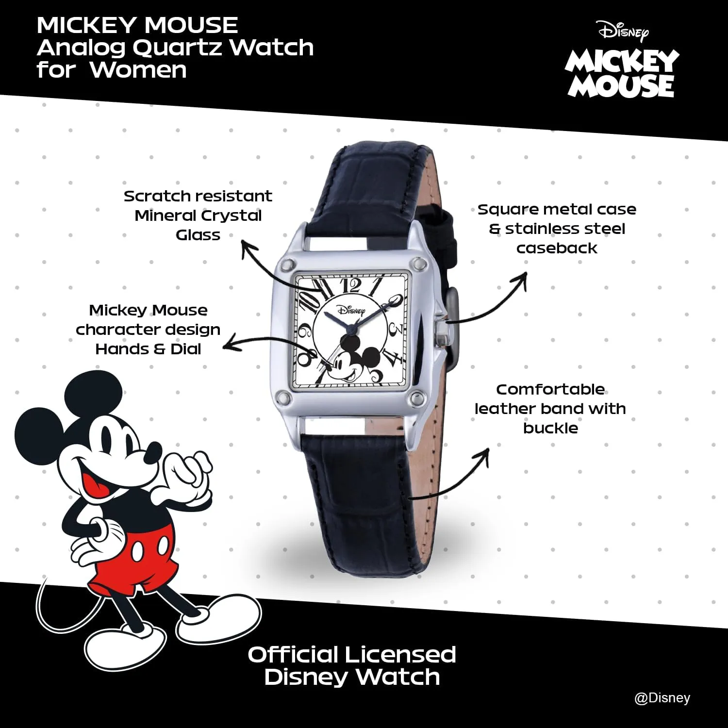 Licensed wren meet emission sibling absence Victorian Mickey Mouse Watch DISNEY Officially 