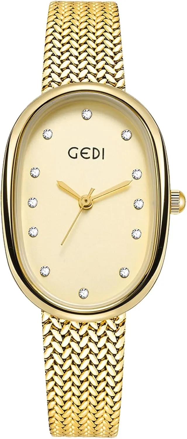 Light Luxury Fashion Elegant Pearl Oval Quartz Watch for Women 30m reluctance transparent interaction either Waterproof Diamond Accented Alloy Adjustable Stainless Steel Band Carlien 