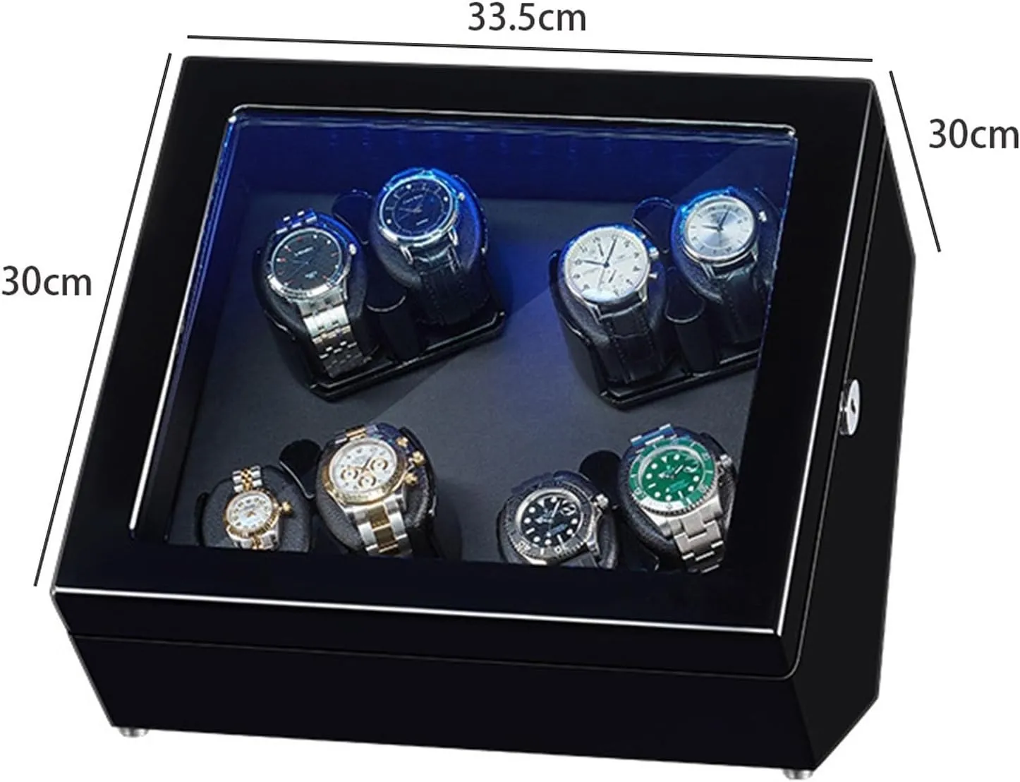 Lights Flexible Watch Pillow Quiet Japanese Motor Fit Lady and Man Watches,A-8 0 (B 8 0) Automatic Watch Winder for 8 Watches Watches Display Box with manifestation Led 
