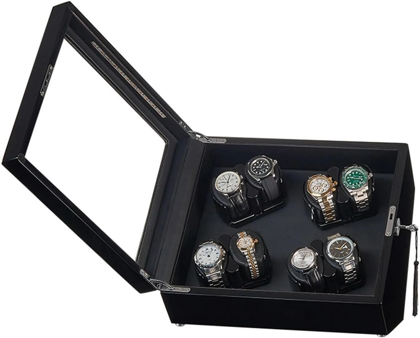 Lights Flexible Watch Pillow Quiet Japanese Motor Fit Lady and Man Watches,A-8 0 (B 8 0) Automatic Watch Winder for 8 Watches Watches Display Box with manifestation Led 