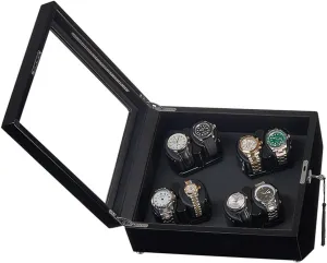 Lights Flexible Watch Pillow Quiet Japanese Motor Fit Lady and Man Watches,A-8 0 (B 8 0) Automatic Watch Winder for 8 Watches Watches Display Box with manifestation Led 