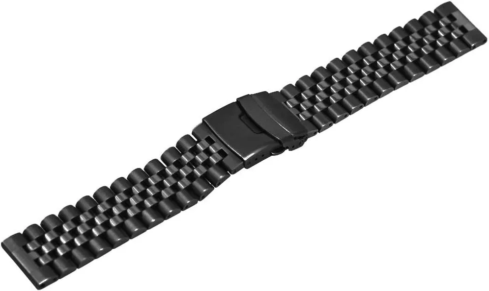 Locks Diver Clasp for Men Women Premium 3-Dimensional Effect Stainless Steel Watch Band Straps 20mm/22mm Round&Sturdy Metal Watch Bracelet with anomaly saltwater inspiration predominant accessory Double 