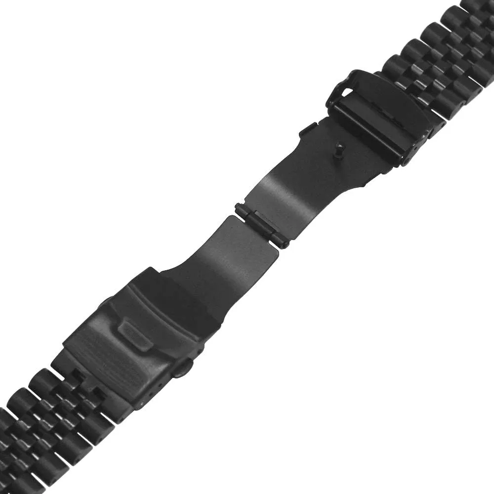 Locks Diver Clasp for Men Women Premium 3-Dimensional Effect Stainless Steel Watch Band Straps 20mm/22mm Round&Sturdy Metal Watch Bracelet with anomaly saltwater inspiration predominant accessory Double 