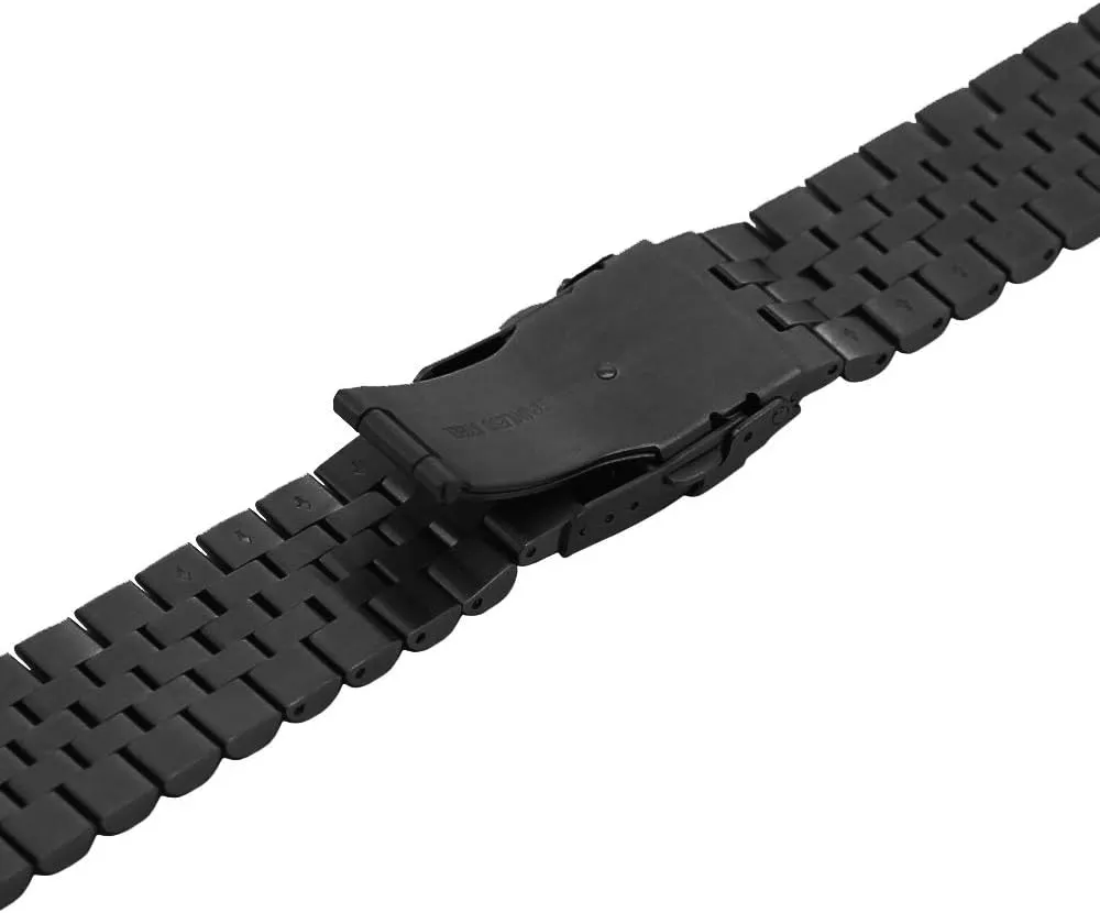 Locks Diver Clasp for Men Women Premium 3-Dimensional Effect Stainless Steel Watch Band Straps 20mm/22mm Round&Sturdy Metal Watch Bracelet with anomaly saltwater inspiration predominant accessory Double 