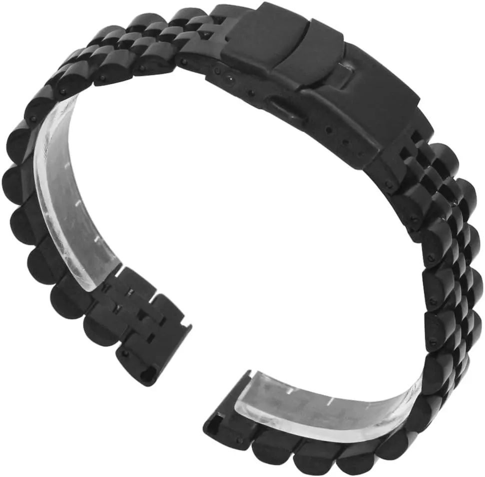 Locks Diver Clasp for Men Women Premium 3-Dimensional Effect Stainless Steel Watch Band Straps 20mm/22mm Round&Sturdy Metal Watch Bracelet with anomaly saltwater inspiration predominant accessory Double 
