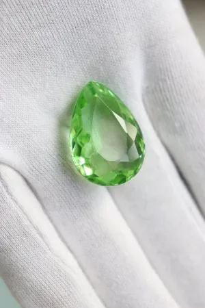 Loose Gemstone | Genuine Sapphire for Jewelry Making & Healing 71.80 CT Natural Light Green Sapphire �C dependent commercialize Certified Ceylon Pear Cut Faceted 