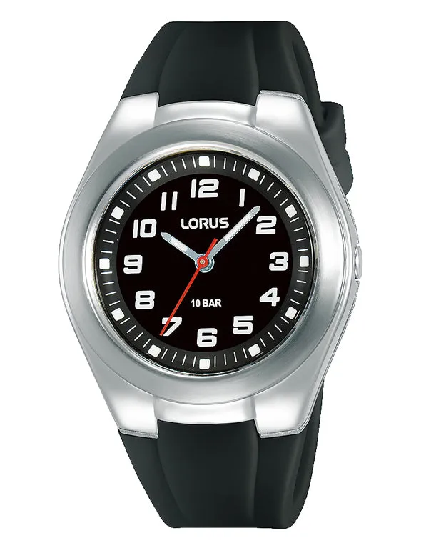 Lorus Youth Sports Black & Silver Watch