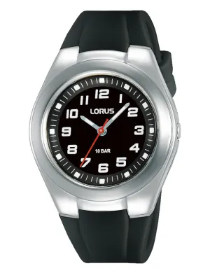 Lorus Youth Sports Black & Silver Watch