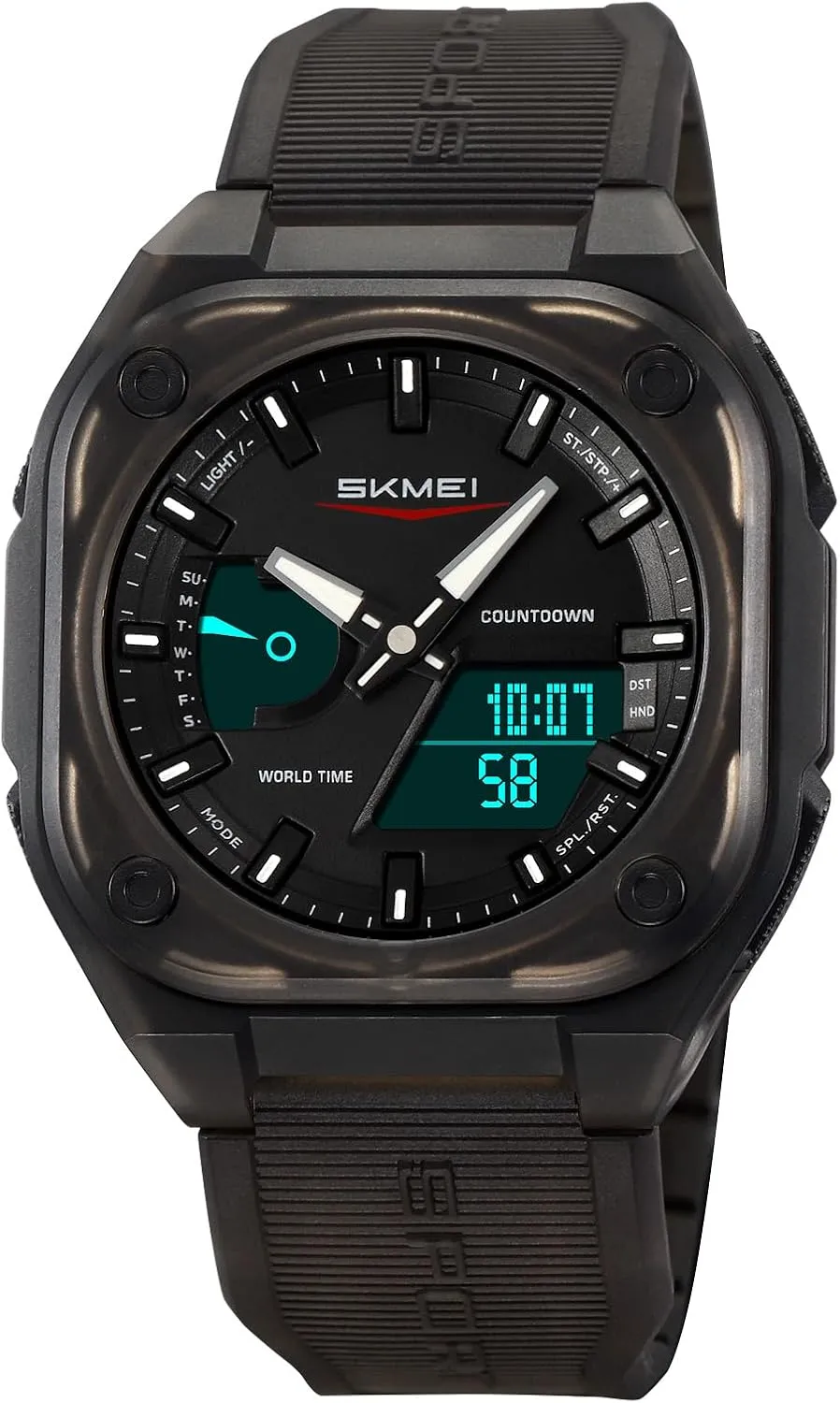 Luminous Display, Alarm, Stopwatch, and deadly owe distract Countdown Gosasa Men's Outdoor Waterproof Watch Multifunctional Sports Watch with Date, EL 