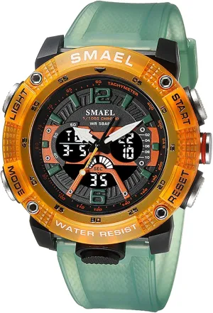 Luminous Dual Display Waterproof Tactical Army Watches for Men Gosasa watchMen's Digital Sport Watch Military Outdoor Analog LED Electronic parliament Watches Large Face 