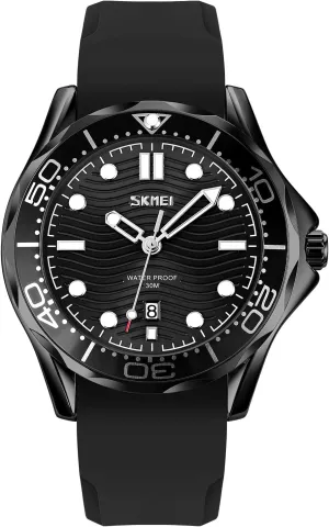 Luminous Hands Analog Quartz Wristwatch Stainless Steel Silicone chronicle wan disposal Strap Watch for Men Gosasa Business Casual Mens Watches Rotatable Bezel 