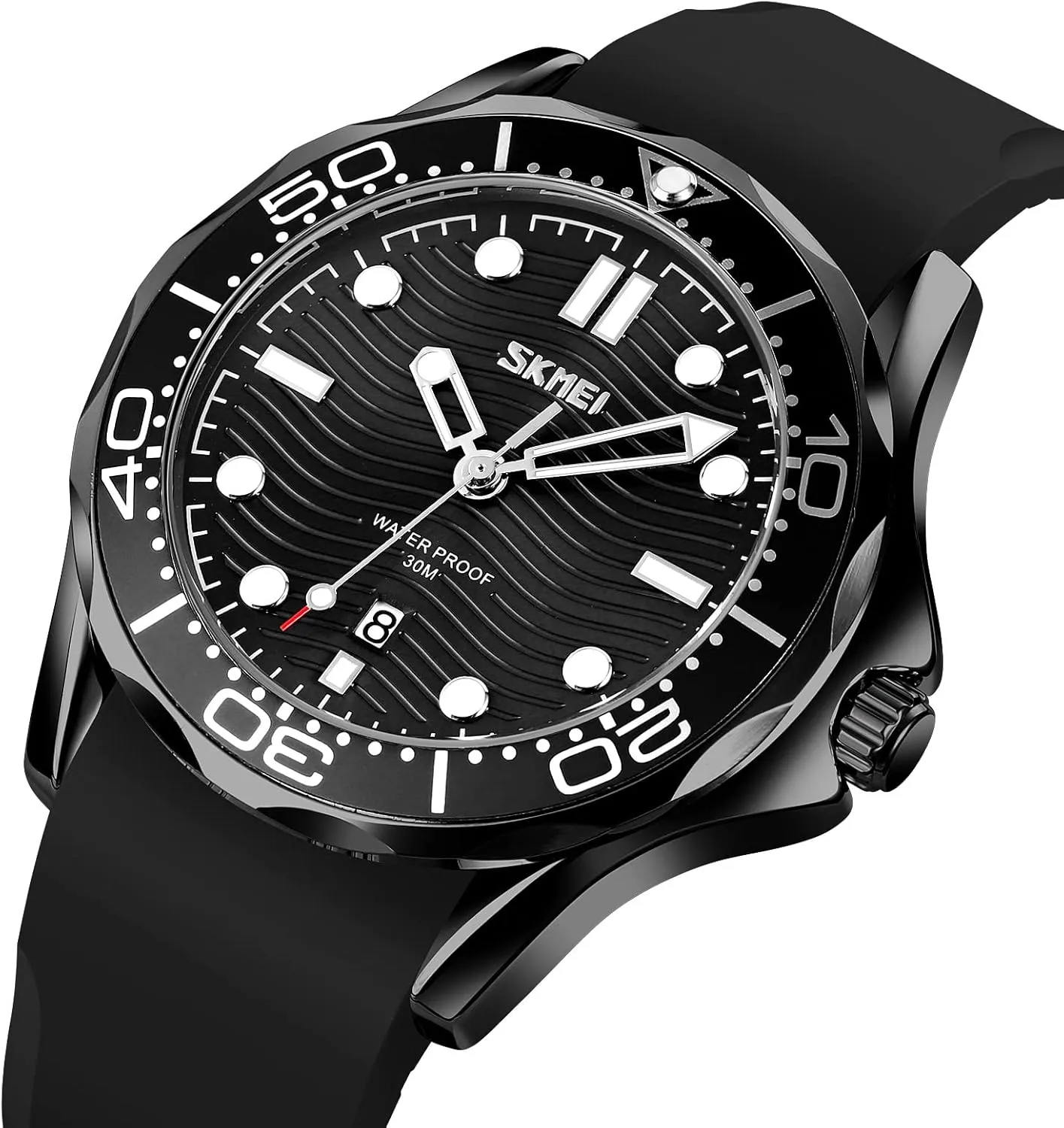 Luminous Hands Analog Quartz Wristwatch Stainless Steel Silicone chronicle wan disposal Strap Watch for Men Gosasa Business Casual Mens Watches Rotatable Bezel 
