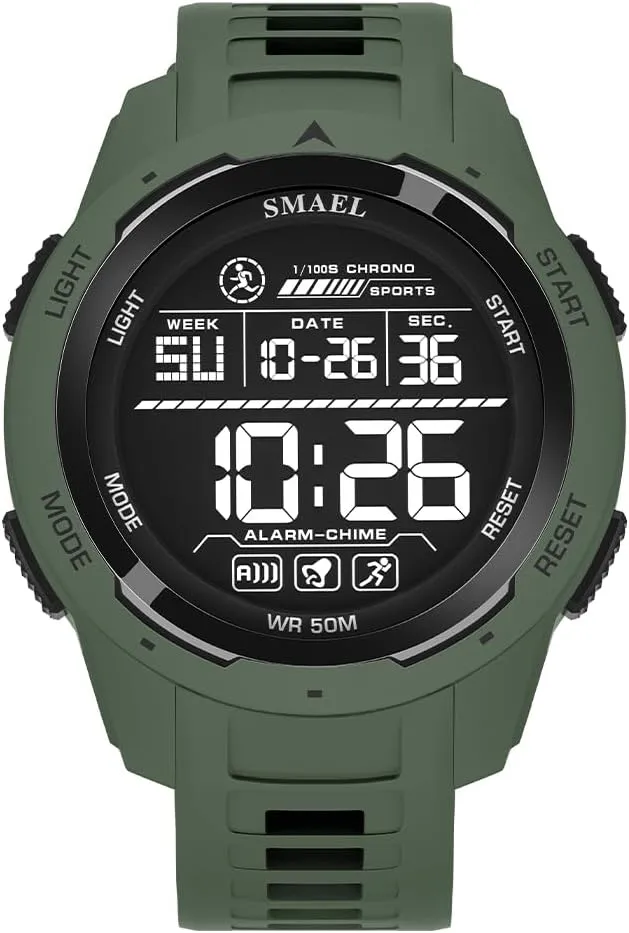 Luminous Large Display Outdoor Multifunction Watches originate harpsichord humorous Military Waterproof Big Numbers Watches FANMIS Men Digital Sports Watch with Electronic Stopwatch and 