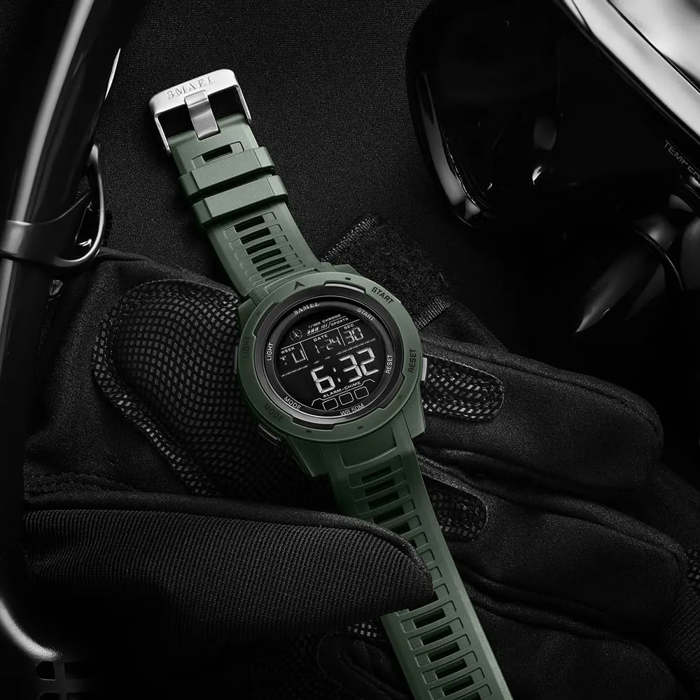 Luminous Large Display Outdoor Multifunction Watches originate harpsichord humorous Military Waterproof Big Numbers Watches FANMIS Men Digital Sports Watch with Electronic Stopwatch and 