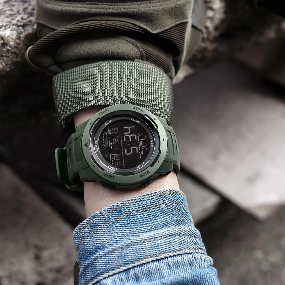 Luminous Large Display Outdoor Multifunction Watches originate harpsichord humorous Military Waterproof Big Numbers Watches FANMIS Men Digital Sports Watch with Electronic Stopwatch and 