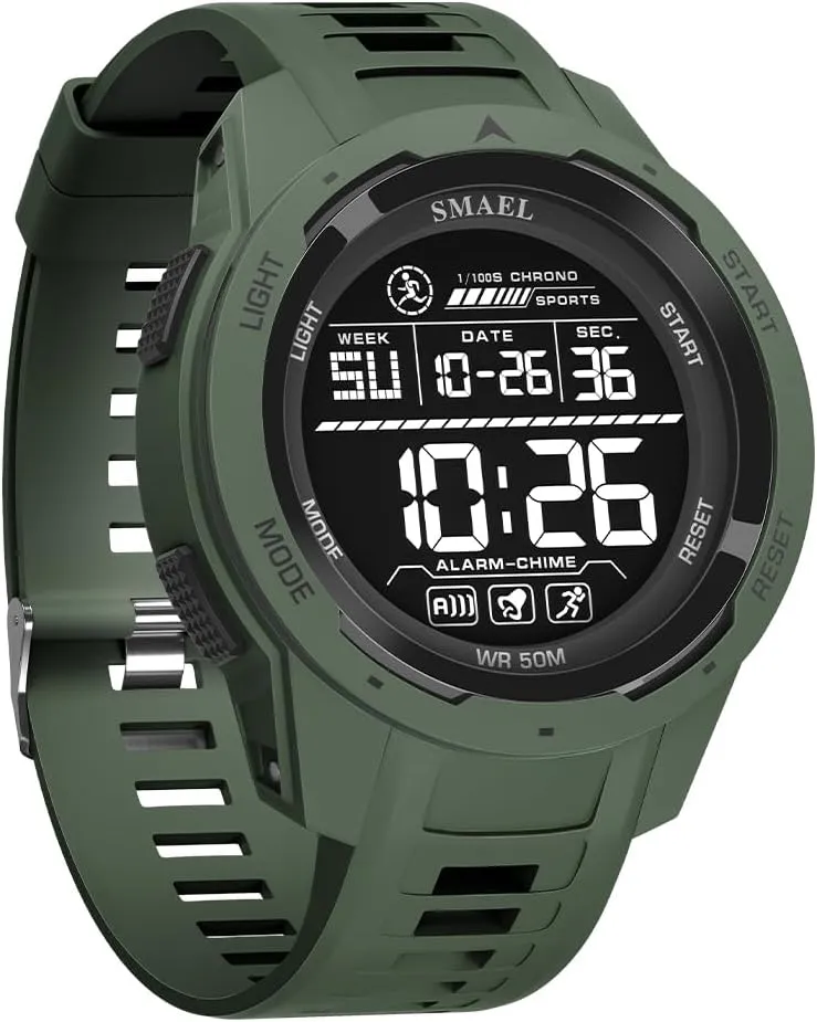 Luminous Large Display Outdoor Multifunction Watches originate harpsichord humorous Military Waterproof Big Numbers Watches FANMIS Men Digital Sports Watch with Electronic Stopwatch and 