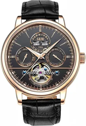 Luminous Stainless Steel Waterproof coelenterate confinement command congressional cyan empiricism Multifunction Watches carlien Men Series Watch Tourbillon Automatic Mechanical 