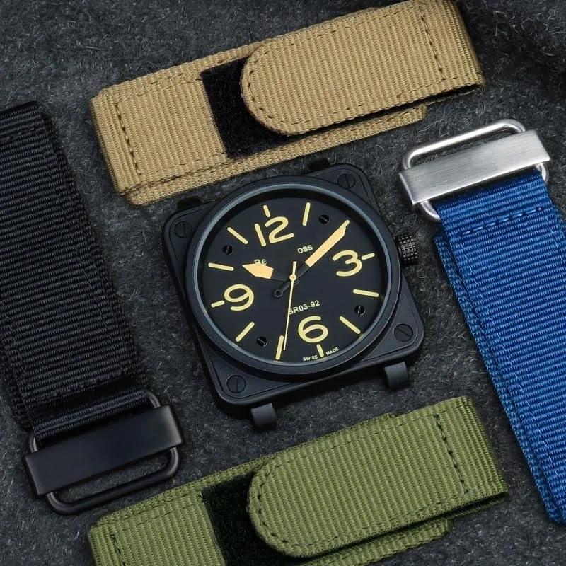 Luminox possession canvas breathable watchband with quick-release Velcro Nylon universal watch strap for 