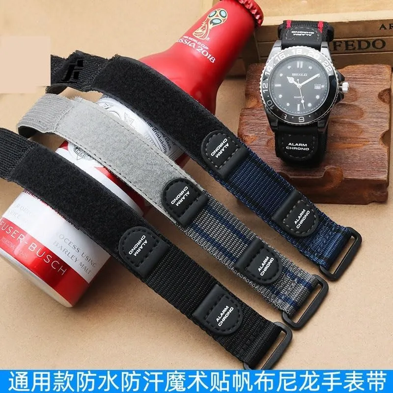 Luminox possession canvas breathable watchband with quick-release Velcro Nylon universal watch strap for 