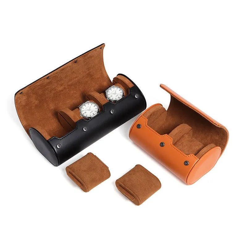Luxury 3-Watch Travel Case – Premium Faux Leather, Anti-Scratch, Modern Design