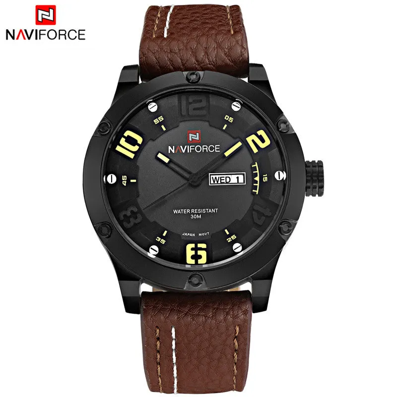 Luxury Brand Men Sports Watches Men's Quartz Date Clock Fashion Casual Leather Strap Army Military Wrist Watch Male Relogio