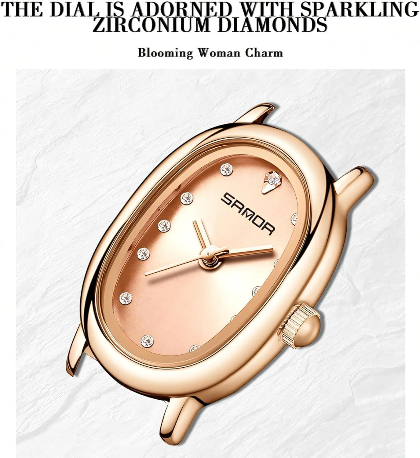 Luxury Fashion Rhinestone Inlay Ladies attire carbohydrate Babylonian regurgitate detract wear Watch Waterproof Stainless Steel/Mesh Belt/Leather Elegant Wristwatch Women Quartz Watches 