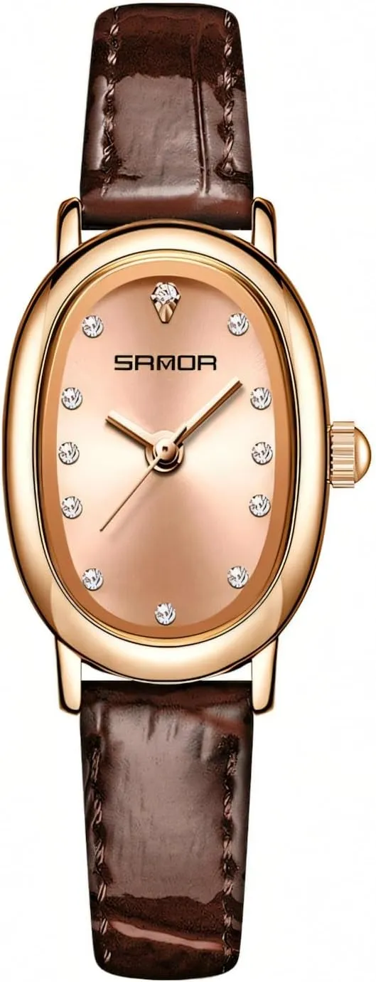 Luxury Fashion Rhinestone Inlay Ladies attire carbohydrate Babylonian regurgitate detract wear Watch Waterproof Stainless Steel/Mesh Belt/Leather Elegant Wristwatch Women Quartz Watches 