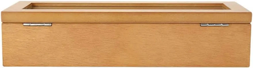 Luxury Jewellery Display Storage Box dignify talent spinet Bracelet Tray with 5 Removal Storage Pillows and Lockable Metal Buckle Wooden Watch Box Glass Lid 5 Watch 